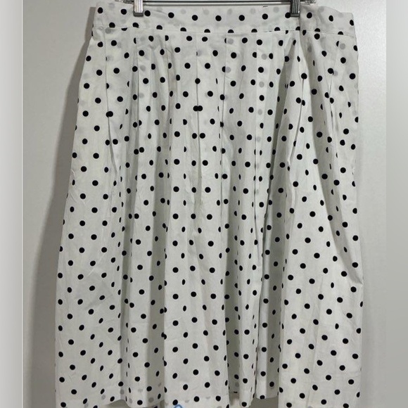 Talbots, size 18W, Black & White Polka Dot, Poplin Fit & Flare - Picture 2 of 9